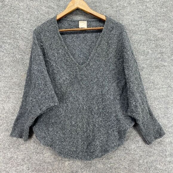 Kerisma Sweaters - Kerisma Sweater Pullover Women S/M Gray Wool Knit V-Neck Long Sleeve Casual